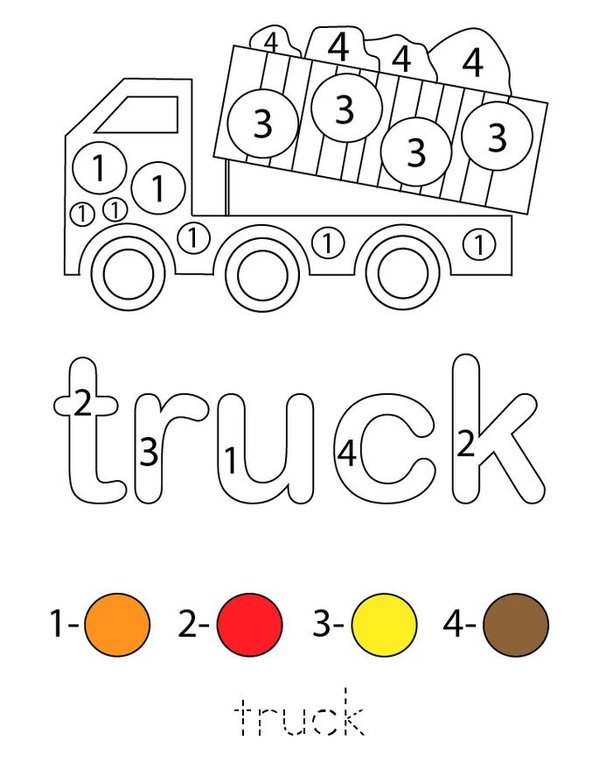 Transportation Color by Number Mini Book - Sheet 2