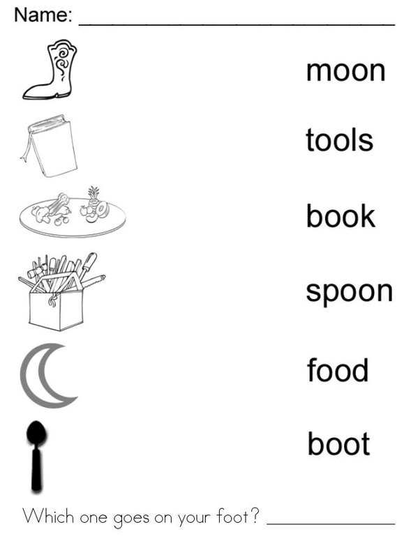 The Digraph oo book  Mini Book - Sheet 1