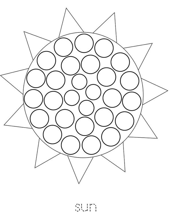 Summer Dot Painting Mini Book - Sheet 1