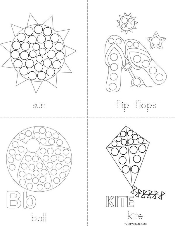 Summer Dot Painting Mini Book