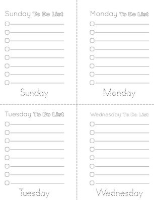 Daily To Do List Book