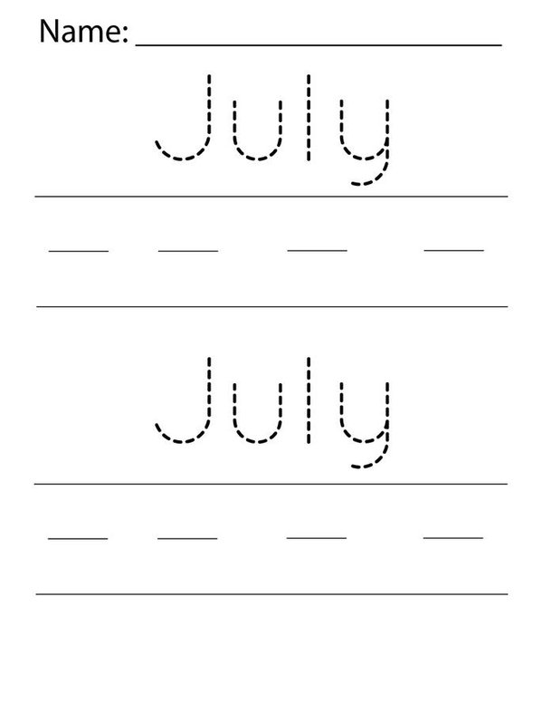 July Activity Mini Book - Sheet 1