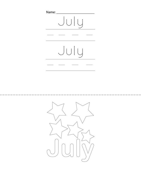 July Activity Mini Book - Sheet 1