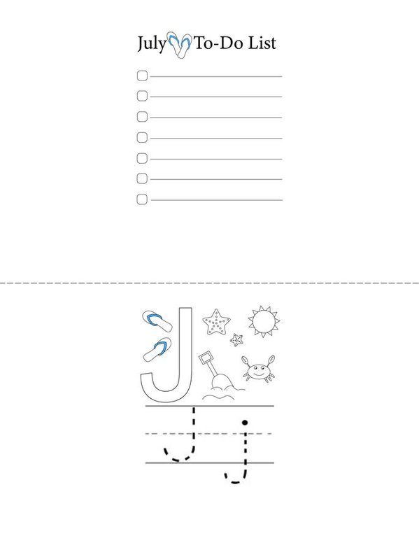 July Activity Mini Book - Sheet 2