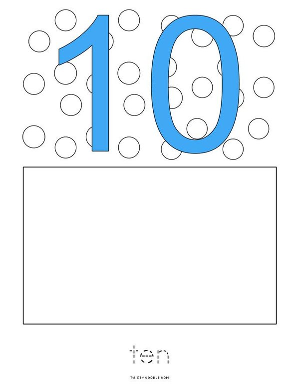 Draw the correct number of dots. Mini Book - Sheet 10