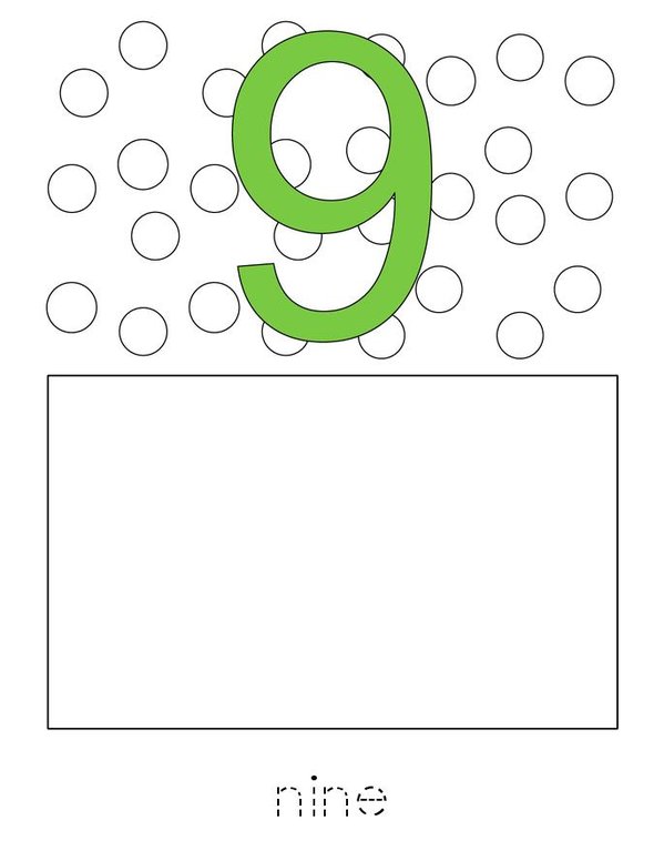 Draw the correct number of dots. Mini Book - Sheet 9
