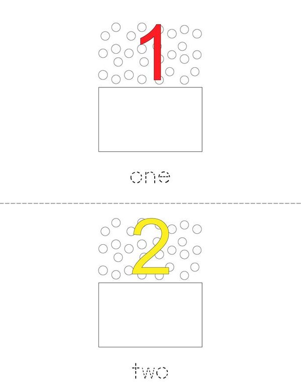 Draw the correct number of dots. Mini Book - Sheet 1