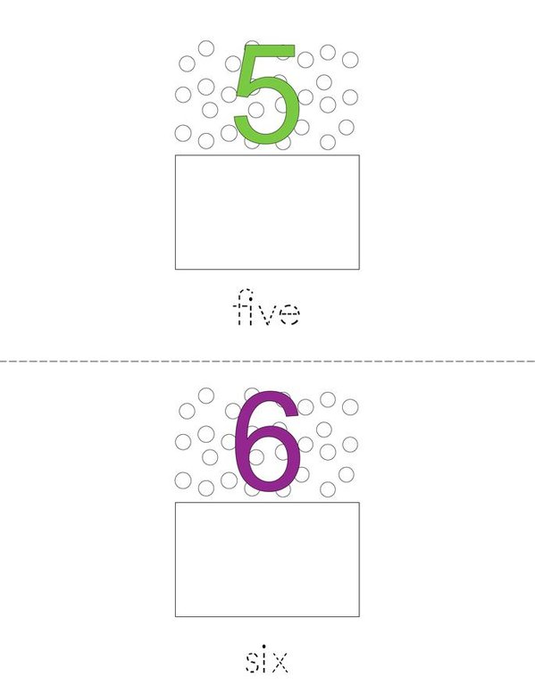 Draw the correct number of dots. Mini Book - Sheet 3