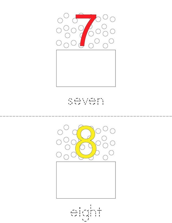 Draw the correct number of dots. Mini Book - Sheet 4