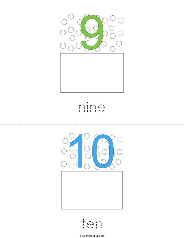 Draw the correct number of dots. Mini Book - Sheet 5