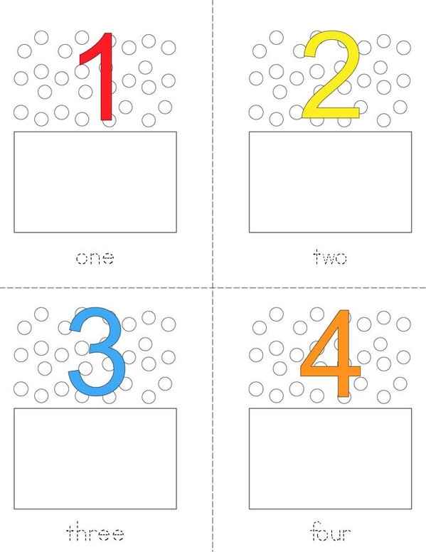 Draw the correct number of dots. Mini Book - Sheet 1