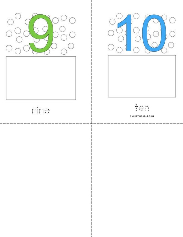 Draw the correct number of dots. Mini Book - Sheet 3