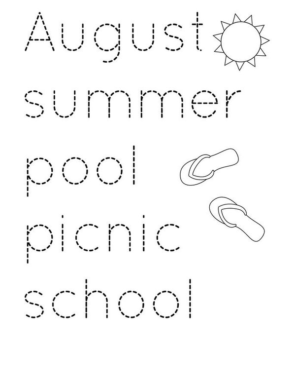 August Activity Book Mini Book - Sheet 6
