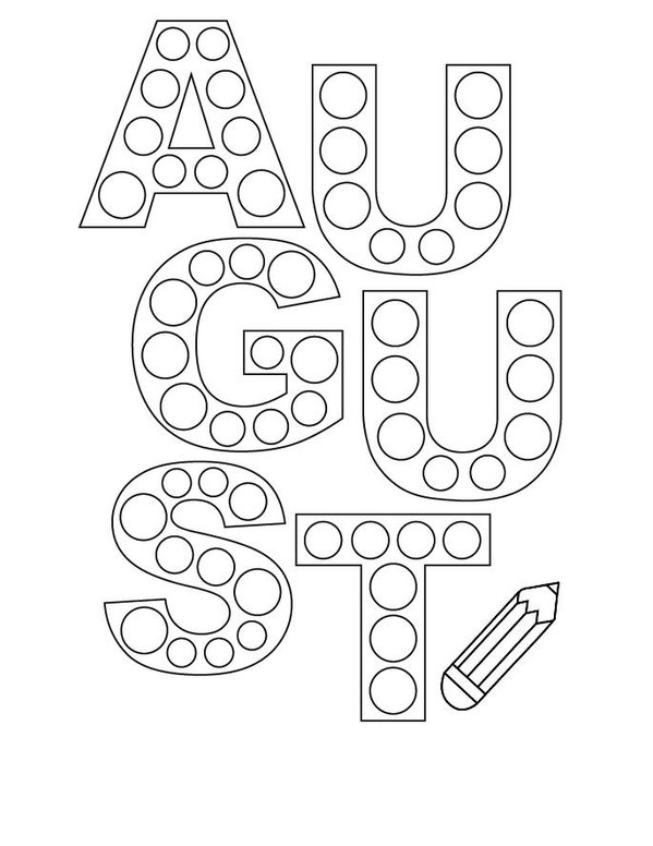 August Activity Book Mini Book - Sheet 7