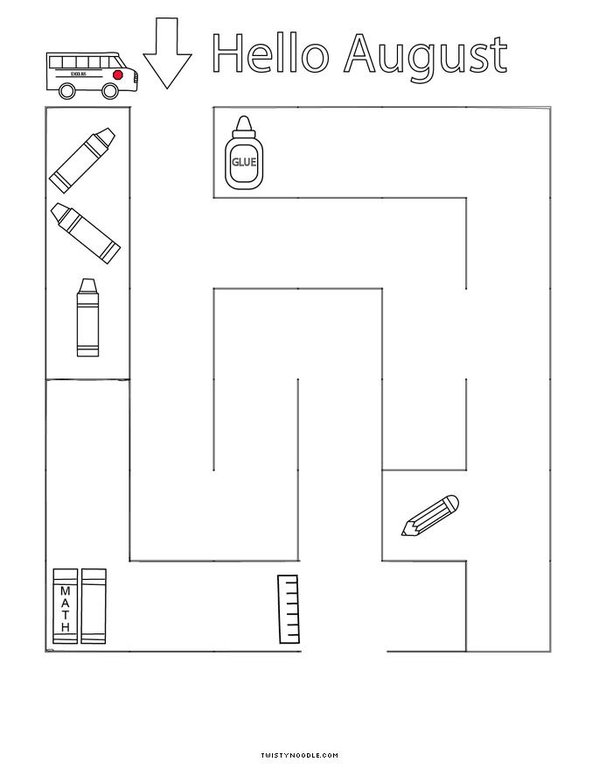 August Activity Book Mini Book - Sheet 8
