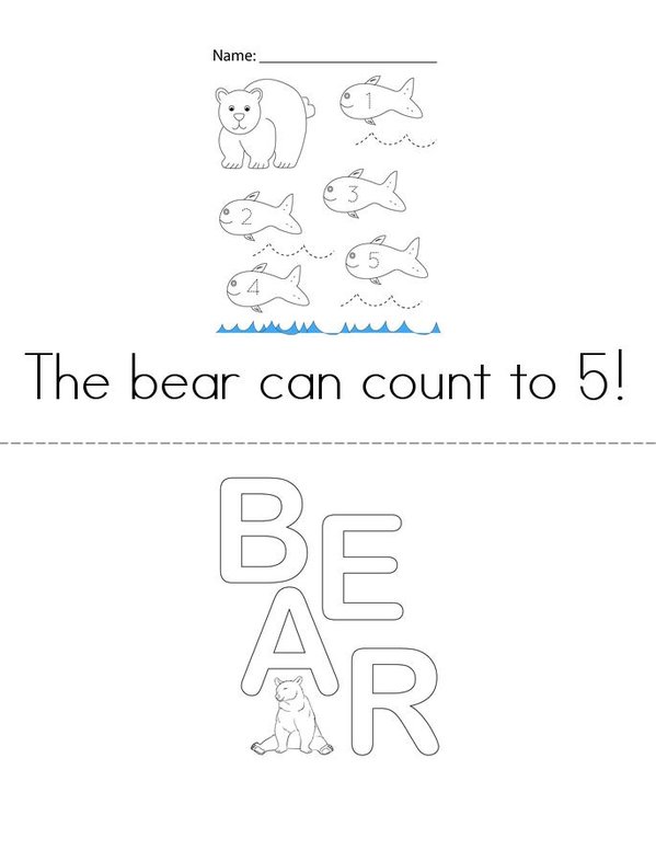 My Bear Mini Book - Sheet 1
