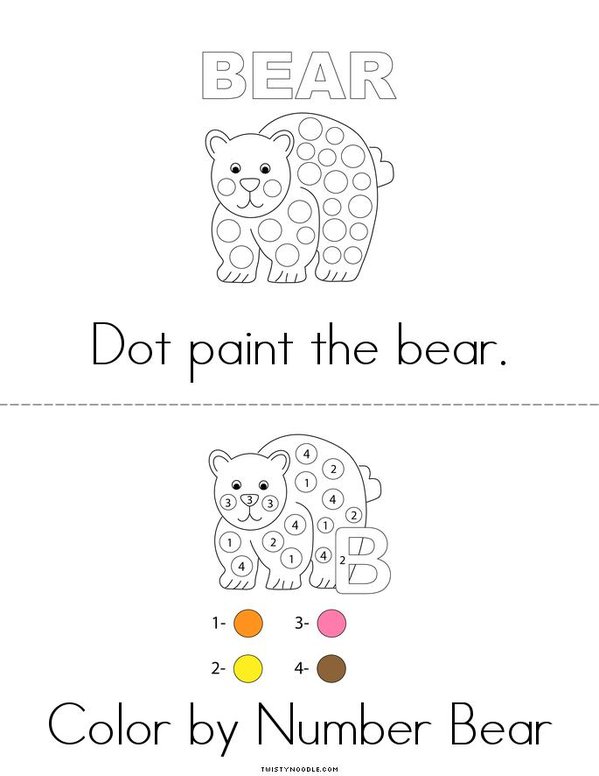 My Bear Mini Book - Sheet 2