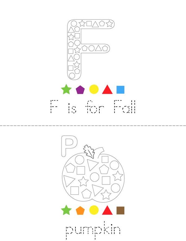 Fall Color by Code Mini Book - Sheet 1