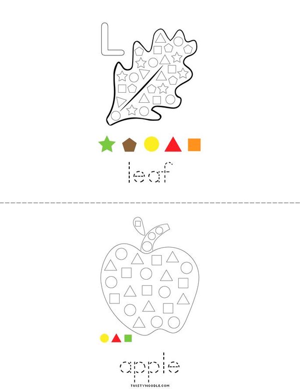 Fall Color by Code Mini Book - Sheet 2