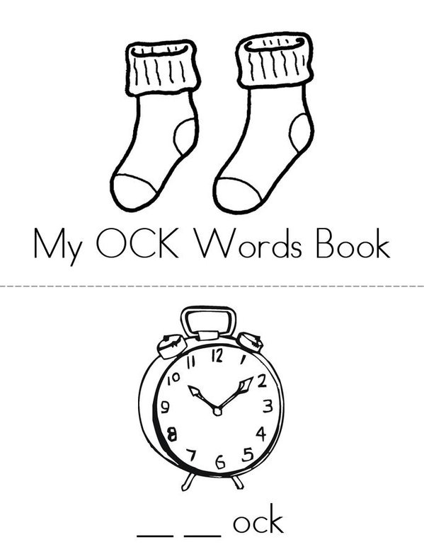 -OCK Words Mini Book - Sheet 1
