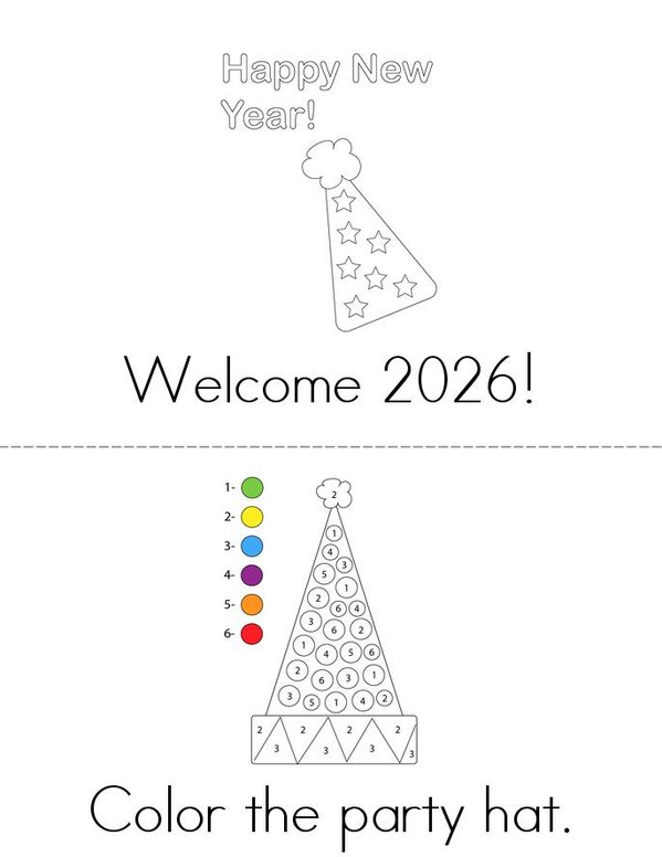 Welcome 2026! Mini Book - Sheet 1