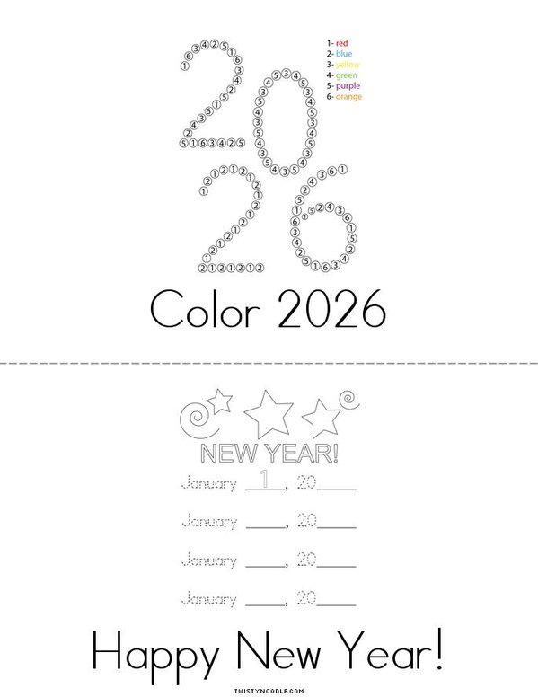 Welcome 2026! Mini Book - Sheet 2