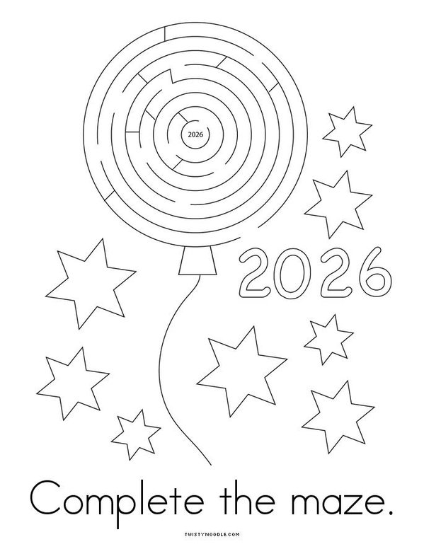 New Year Activity Mini Book - Sheet 4