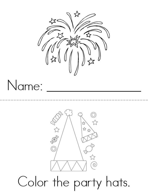 New Year Activity Mini Book - Sheet 1