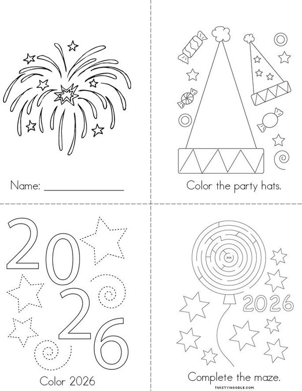 New Year Activity Mini Book