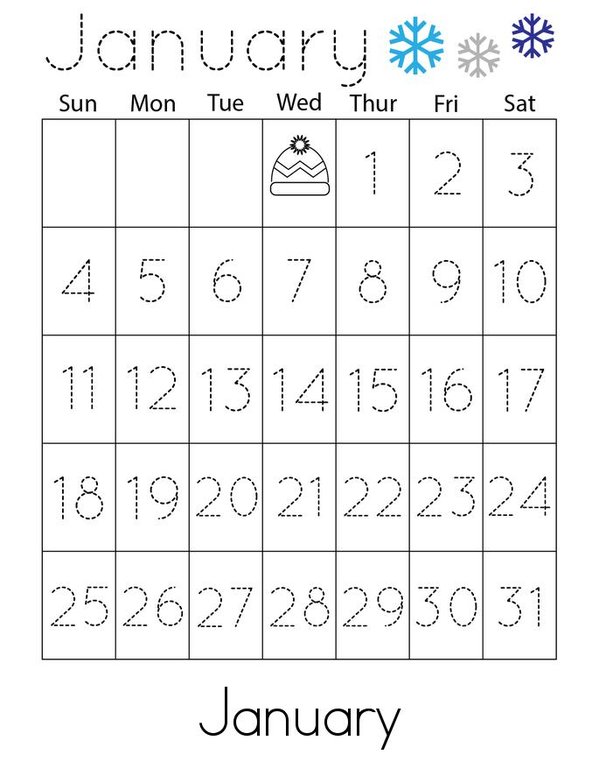 2026 Calendar Mini Book - Sheet 1