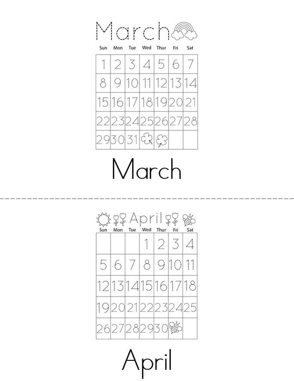 2026 Calendar Mini Book - Sheet 2