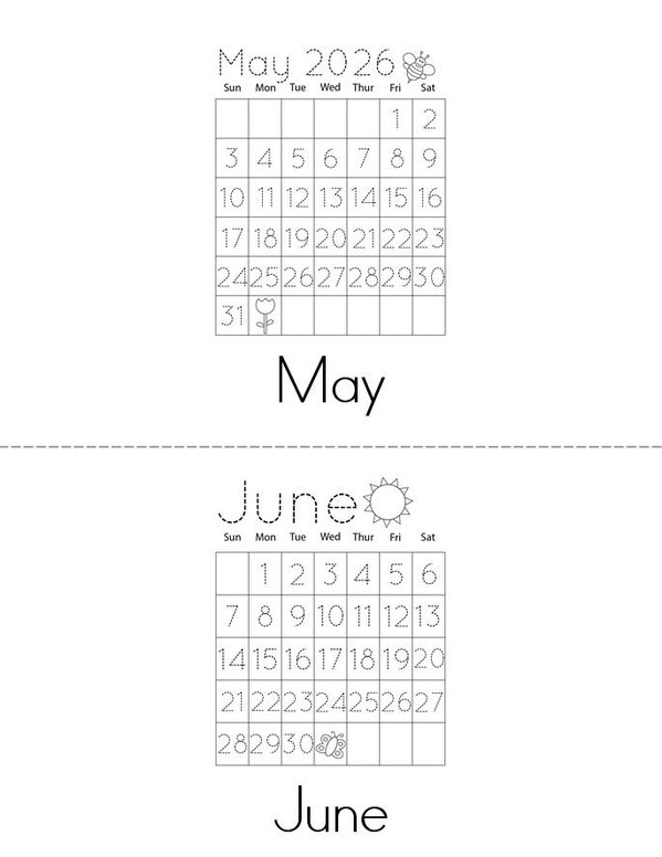 2026 Calendar Mini Book - Sheet 3