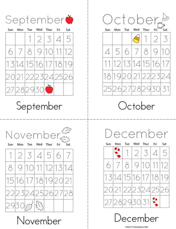 2026 Calendar Mini Book - Sheet 3