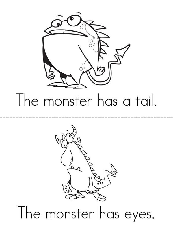 Monsters Mini Book - Sheet 2