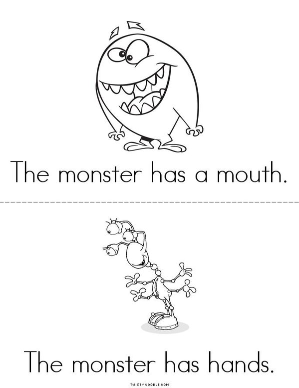 Monsters Mini Book - Sheet 3