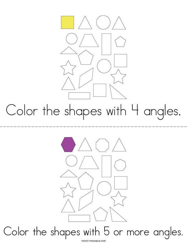 Counting Angles Mini Book - Sheet 2