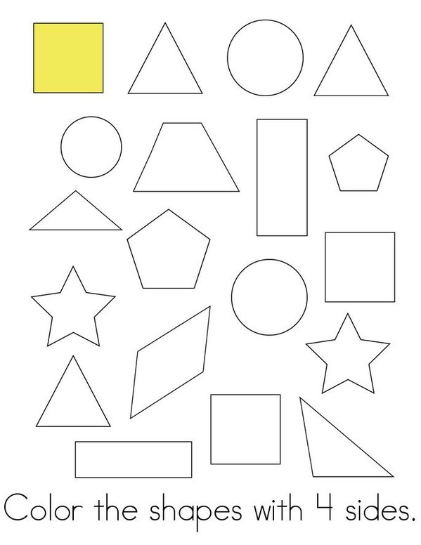 Counting Sides Mini Book - Sheet 3
