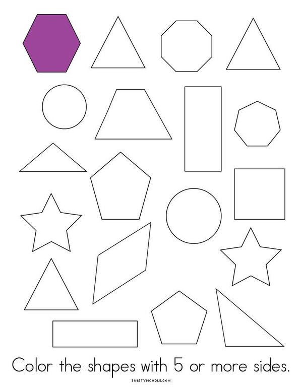 Counting Sides Mini Book - Sheet 4