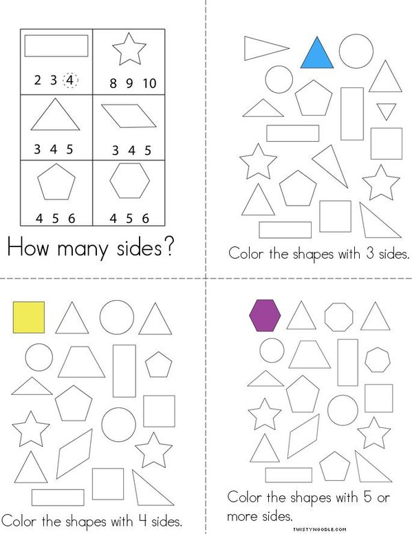 Counting Sides Mini Book