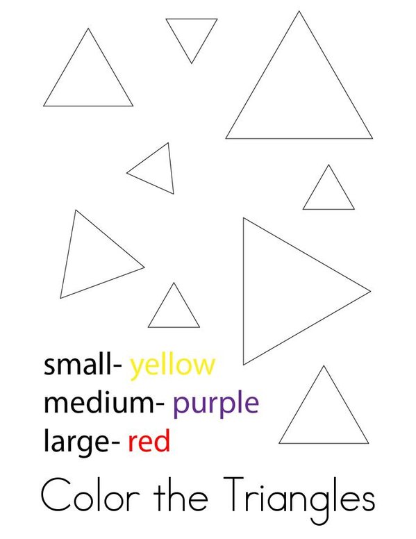 Color the Triangles Mini Book - Sheet 2