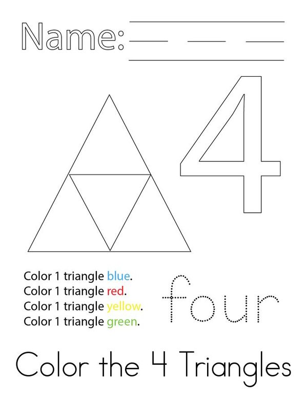Color the Triangles Mini Book - Sheet 3