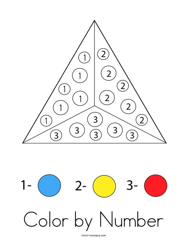 Color the Triangles Mini Book - Sheet 4