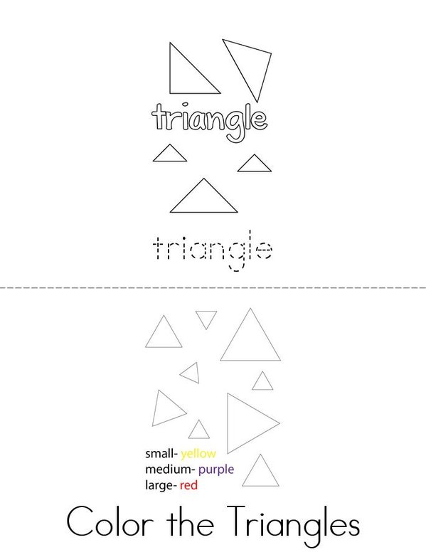Color the Triangles Mini Book - Sheet 1