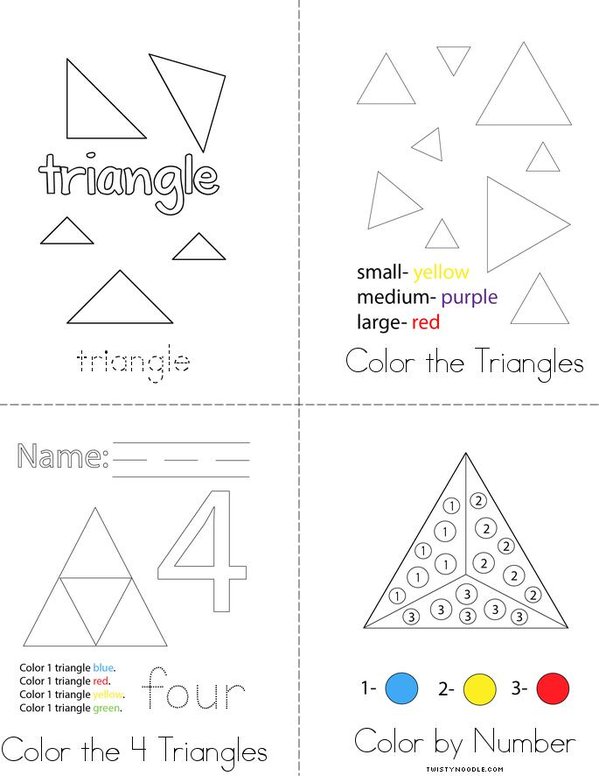 Color the Triangles Mini Book