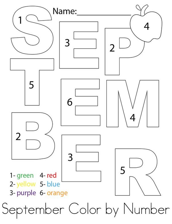 September Activity Mini Book - Sheet 1