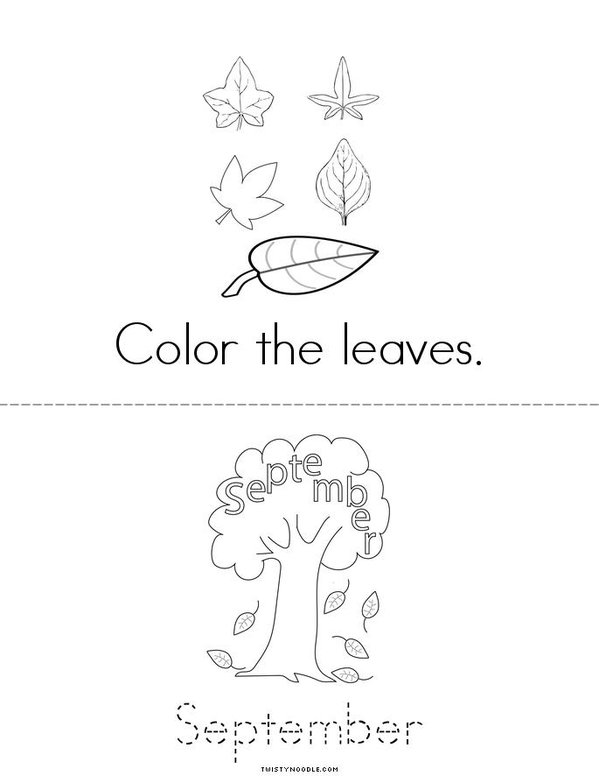 September Activity Mini Book - Sheet 2