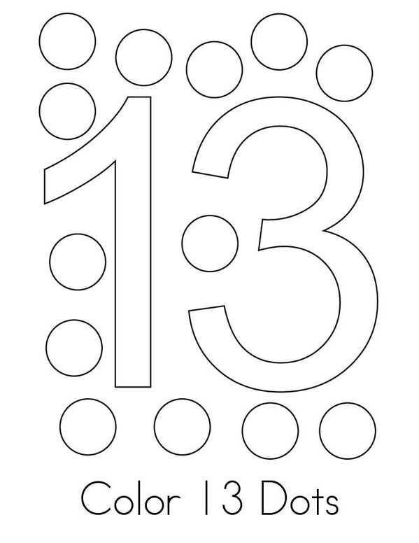 Number 13 Activity Mini Book - Sheet 2