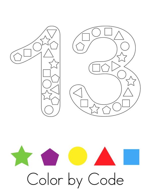 Number 13 Activity Mini Book - Sheet 3