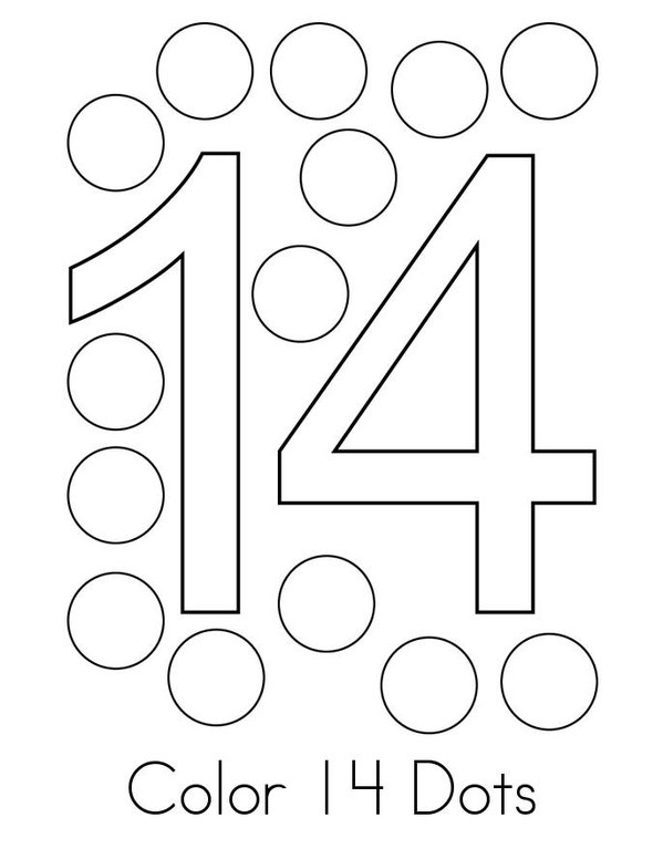 Number 14 Activity Mini Book - Sheet 2