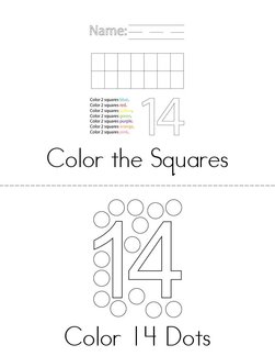 Number 14 Activity Book